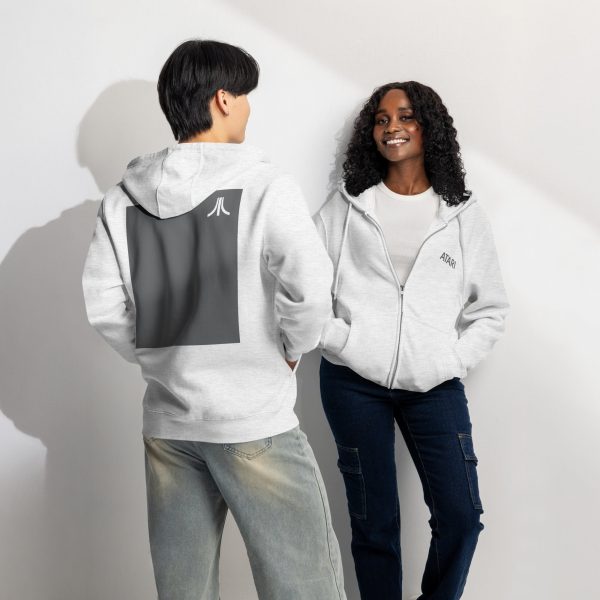 Gray Fuji Block Zip Hoodie